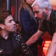 Roman Sionis, Black Canary, and Victor Zsasz in a bar.